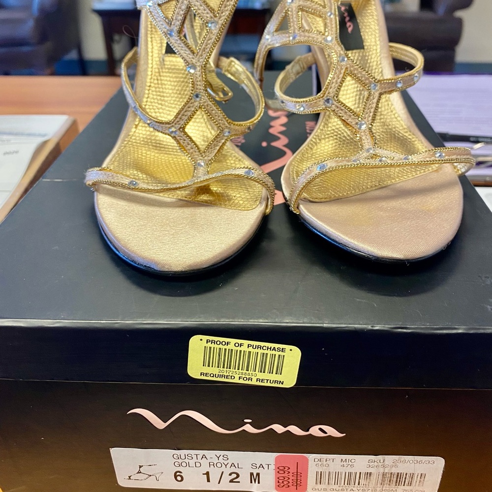 Nina gold shoes